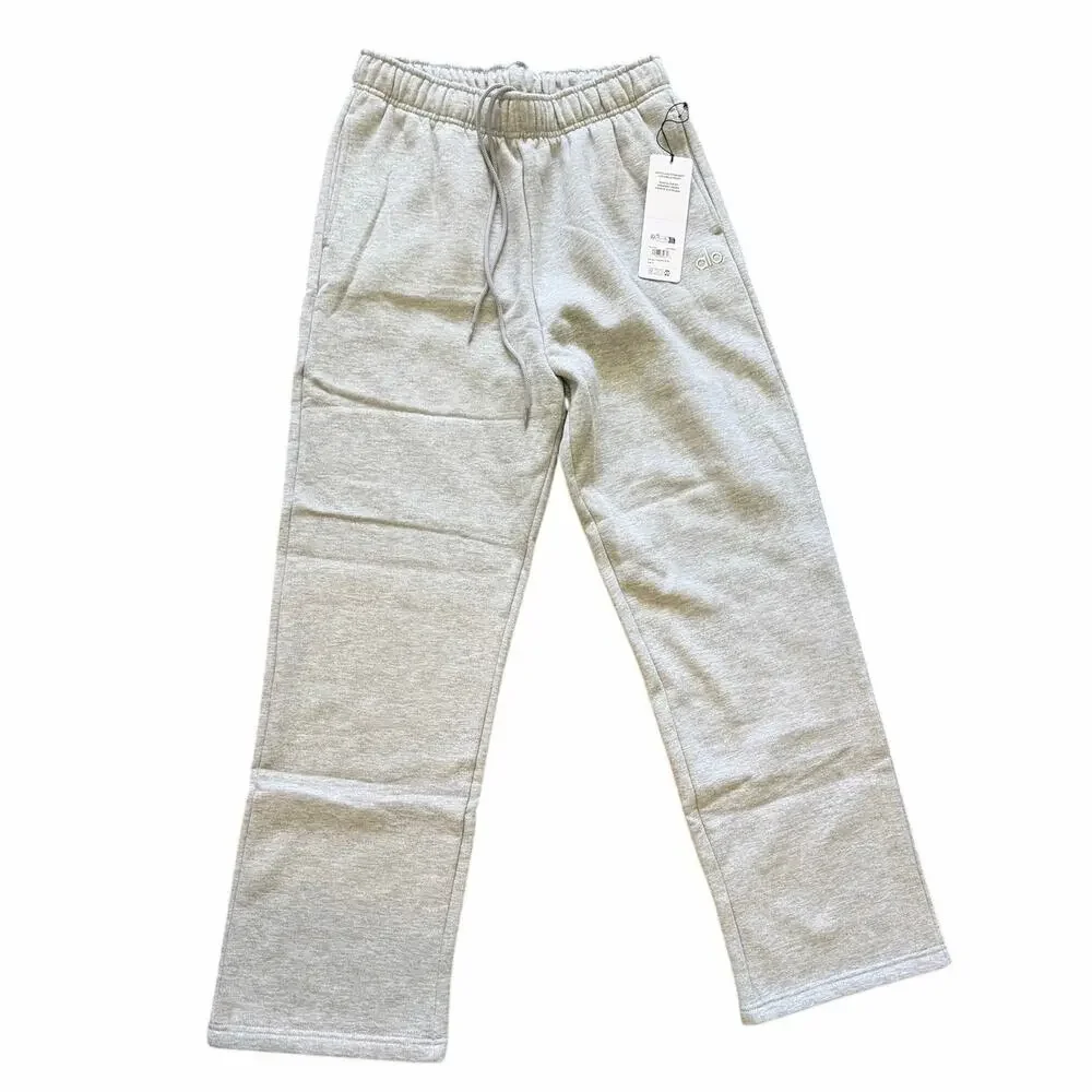 Alo Yoga Accolade Hoodie Sweatpants Set Athletic Heather Grey Large NWT